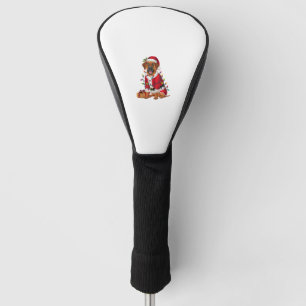 Xmas Lighting Santa Rhodesian Ridgeback Dog Christ Golf Head Cover