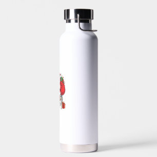 Xmas Lighting Santa Riding Samoyed Dog Christmas Water Bottle
