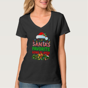 Xmas Lighting Santa S Favourite Gong Player Christ T-Shirt