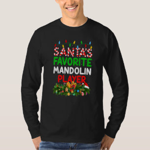 Xmas Lighting Santa S Favourite Mandolin Player Ch T-Shirt