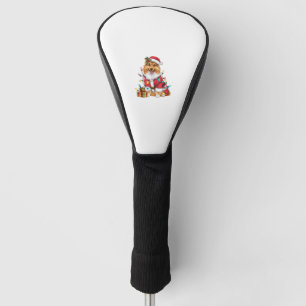 Xmas Lighting Santa Sheltie Dog Christmas Golf Head Cover