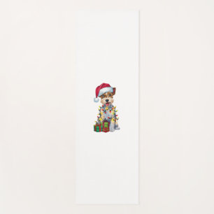 Xmas Lighting Santa Silky Terrier Dog Christmas _2 Yoga Mat