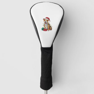 Xmas Lighting Santa Staffordshire Bull Terrier Dog Golf Head Cover