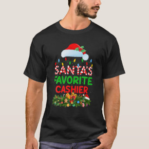Xmas Lighting Santa's Favourite Cashier Christmas T-Shirt