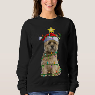Xmas Lighting Tree Matching Santa Cairn Terrier Ch Sweatshirt