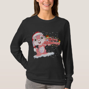 Xmas Lighting Tree Santa Hat Rabbit Bunny Christma T-Shirt