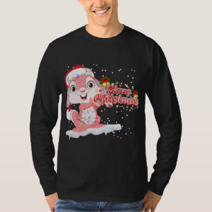 Xmas Lighting Tree Santa Hat Rabbit Bunny Christma T-Shirt
