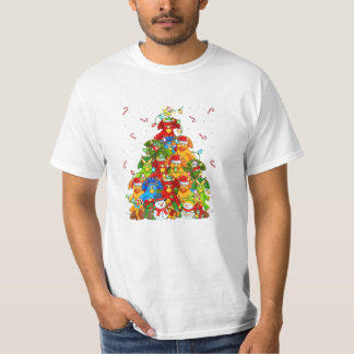 Xmas Lighting Tree Santa T-Shirt