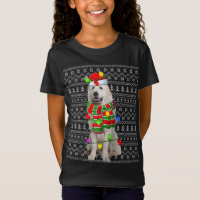 Xmas Lighting Ugly Santa Great Pyrenees Dog Christ