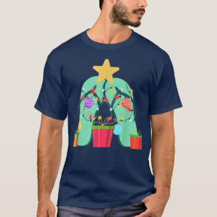 Xmas Lights Hawaiian Summer Xmas Tree Christmas In T-Shirt
