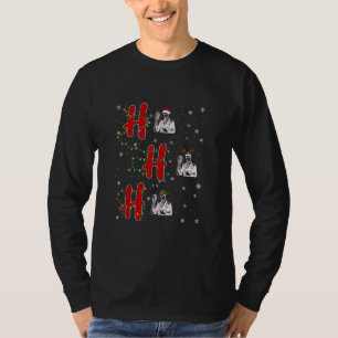 Xmas Lights HO HO HO Speech Therapist Funny Ugly C T-Shirt