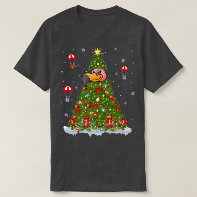 Xmas Lights Matching Family Funny Condor Bird Chri T-Shirt (Design Front)