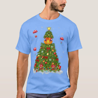 Xmas Lights Matching Family Funny Rooster Christma T-Shirt