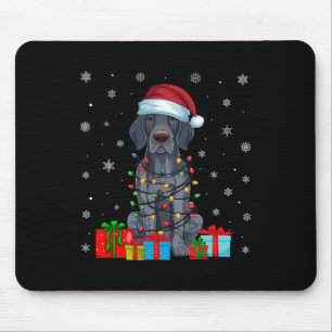 Xmas Lights Santa German Shorthaired Pointer Dog C Mouse Pad