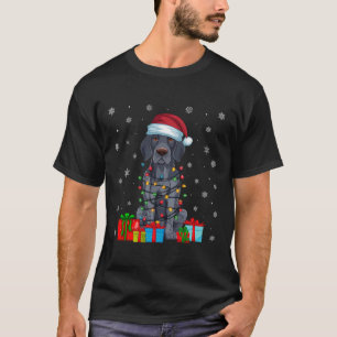 Xmas Lights Santa German Shorthaired Pointer Dog C T-Shirt