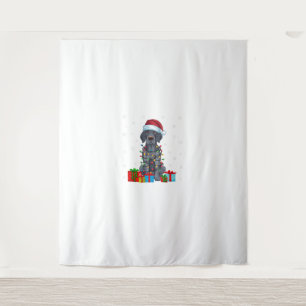 Xmas Lights Santa German Shorthaired Pointer Dog C Tapestry