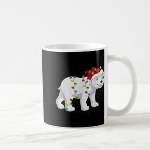 Xmas Lights Santa Hat Lar Bear Christmas Coffee Mug