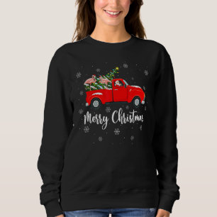 Xmas Lights Tree Santa Flamingo Red Truck Merry Ch Sweatshirt