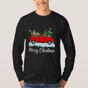 Xmas Lights Tree Santa Flamingo Red Truck Merry Ch T-Shirt