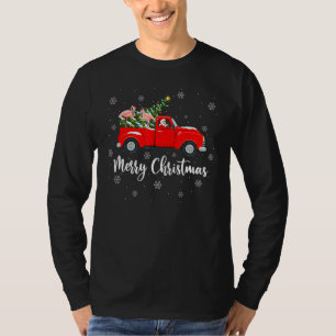 Xmas Lights Tree Santa Flamingo Red Truck Merry Ch T-Shirt