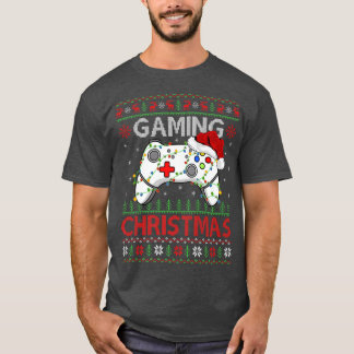 Xmas Lights Video Game Controller Ugly Gaming Chri T-Shirt