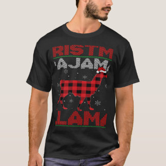 Xmas Llama Red Buffalo Plaid Ugly Llama Christmas  T-Shirt