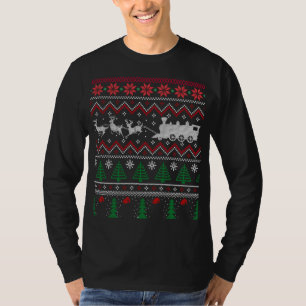 Xmas Locomotive Model Train Ugly Christmas Sweater