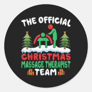 Xmas Mage Therast Team Mage Therapy Christmas T Sh Classic Round Sticker