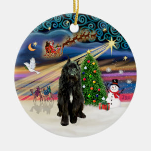 Xmas Magic - Bouvier (black) Ceramic Tree Decoration