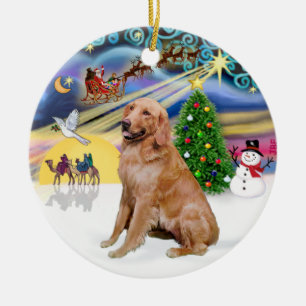 Xmas Magic - Golden (B1) Ceramic Tree Decoration