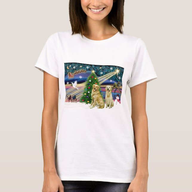 Xmas Magic-Golden-Pair T-Shirt (Front)