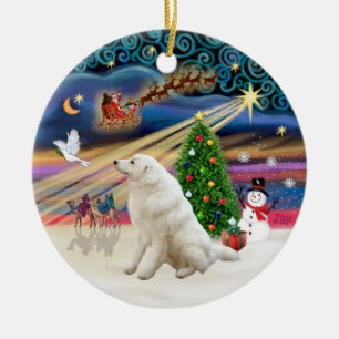 Xmas Magic - Kuvasz Ceramic Tree Decoration