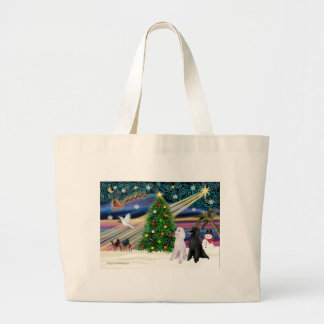 XMAS MAGIC-Poodle ST-Pair2 Large Tote Bag