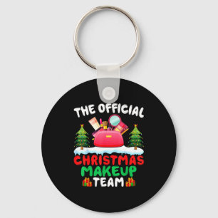 Xmas Makeup Artist Team - Beautician Cosmetologist Key Ring