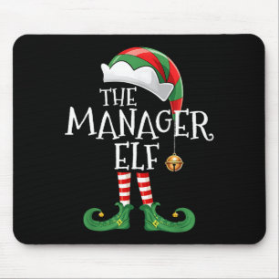 Xmas Manager Elf Matching Family Group Christmas E Mouse Pad