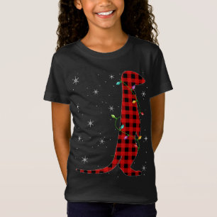 Xmas Matching Family Buffalo Plaid Meerkat Christm T-Shirt