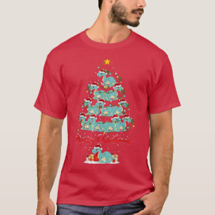 Xmas Matching Santa Brontosaurus Dinosaur Christma T-Shirt