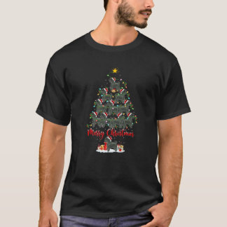 Xmas Matching Santa Miniature Schnauzer Dog Christ T-Shirt