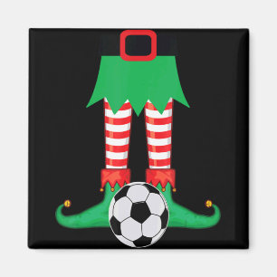 Xmas Matching Soccer Elf Pajama Christmas Team S T Magnet