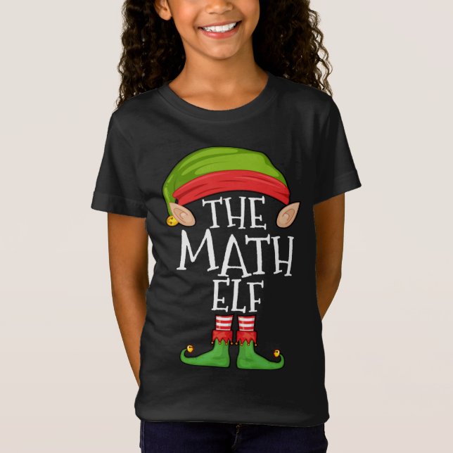 Xmas Math Elf Matching Christmas Family Elf T-Shirt (Front)