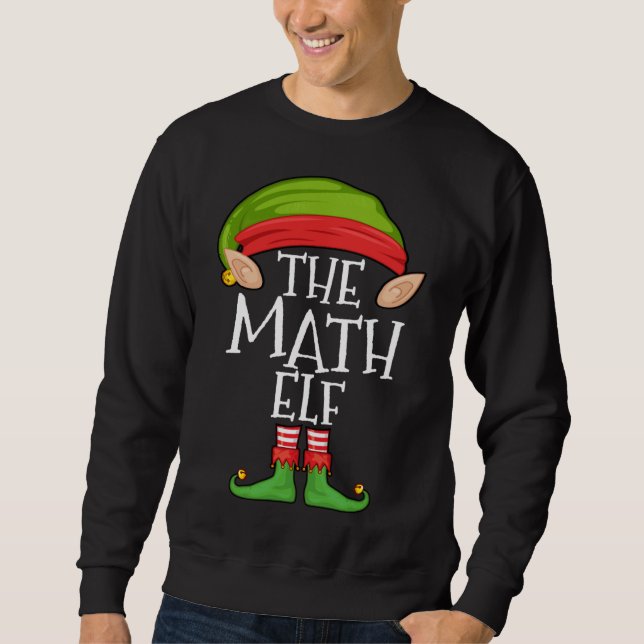 Xmas Math Elf Matching Kids Christmas Family Elf Sweatshirt (Front)