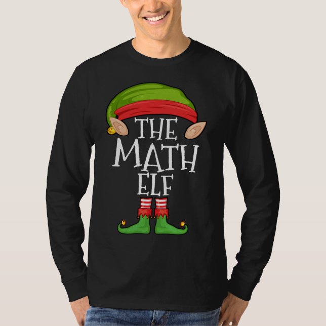 Xmas Math Elf Matching Kids Christmas Family Elf T-Shirt (Front)