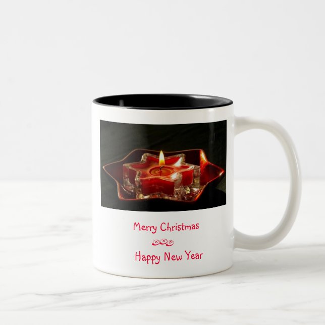 xmas, Merry Christmas, It is Christmas in the h... Two-Tone Coffee Mug (Right)