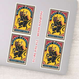 Xmas Merry Krampus Naughty Brats Circus Poster