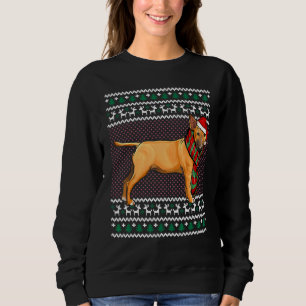 Xmas Miniature Bull Terrier Dog Santa Hat Ugly Chr Sweatshirt