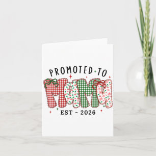 Xmas Mom Christmas Lace Coquette Promoted To Mama  Card