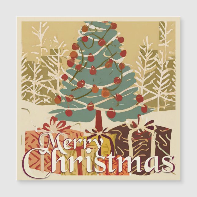 Xmas Motif, with Presents Under the Christmas Tree (Front)