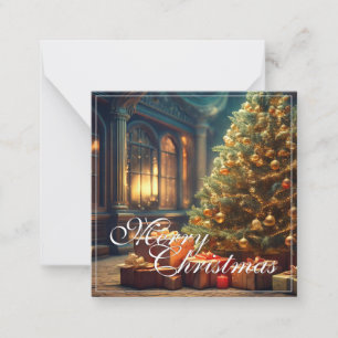 Xmas Motif with Presents Under the Christmas Tree Card
