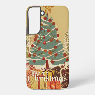 Xmas Motif, with Presents Under the Christmas Tree Samsung Galaxy Case