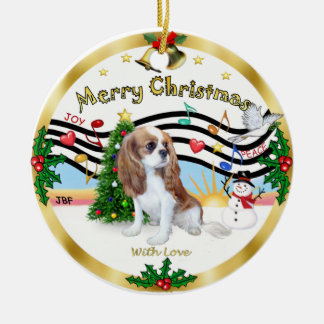 Xmas Music 1 - Cavalier (Blenheim) Ceramic Tree Decoration